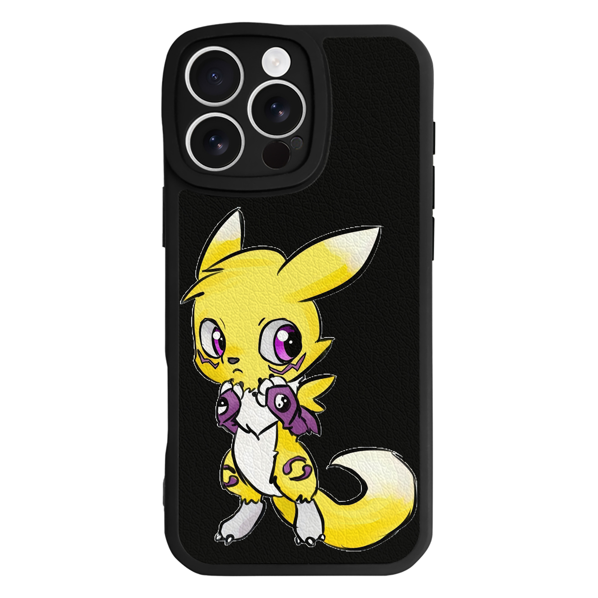（画像用） Digimon デジタルモンスター/デジモン 【iPhone 16シリーズ対応】シリコンスマホケース（レザー調） 材質：シリコン